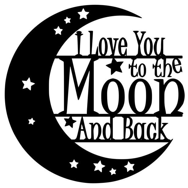 Targa In Metallo Vintage 'I Love You To The Moon And Back' 20x30 Cm – Decorazione Murale Per Casa, Bagno, Bar, Regalo Romantico