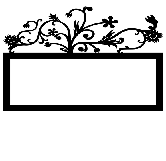 INTRICATE FLORAL ADDRESS PLAQUE(Top Only)