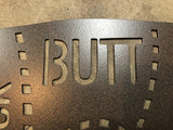 PORK CUTS METAL SIGN