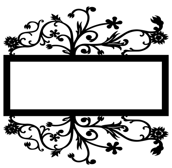INTRICATE  FLORAL ADDRESS PLAQUE