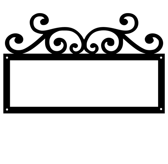 ORNAMENTAL ADDRESS PLAQUE (Top Only)